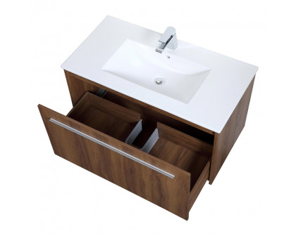 Elegant Bathroom Vanity - Walnut Brown, L 36" (VF45036WB)