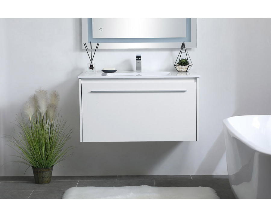 Elegant Bathroom Vanity - White, L 36" (VF45036WH)