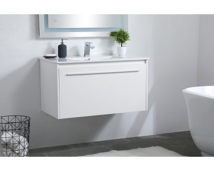 Elegant Bathroom Vanity - White, L 36" (VF45036WH)