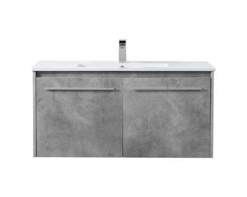 Elegant Bathroom Vanity - Concrete Gray, L 40" (VF45040CG)