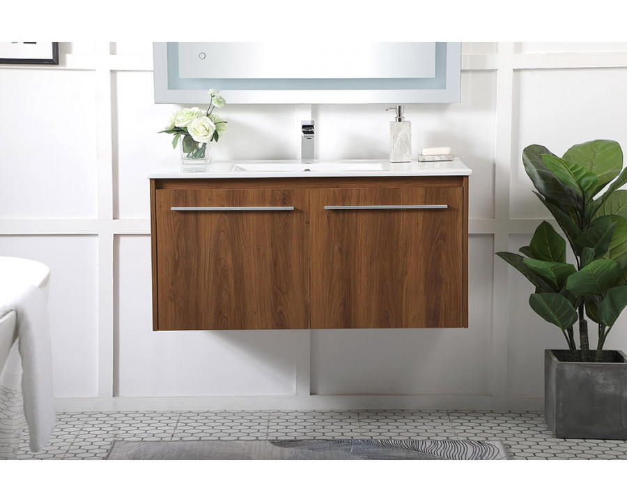 Elegant Bathroom Vanity - Walnut Brown, L 40" (VF45040WB)