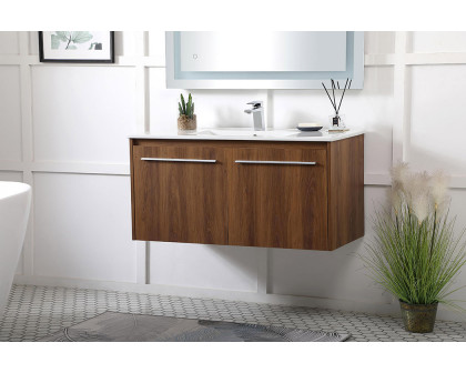 Elegant Bathroom Vanity - Walnut Brown, L 40" (VF45040WB)