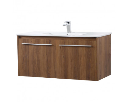 Elegant Bathroom Vanity - Walnut Brown, L 40" (VF45040WB)