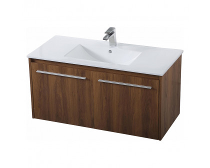 Elegant Bathroom Vanity - Walnut Brown, L 40" (VF45040WB)