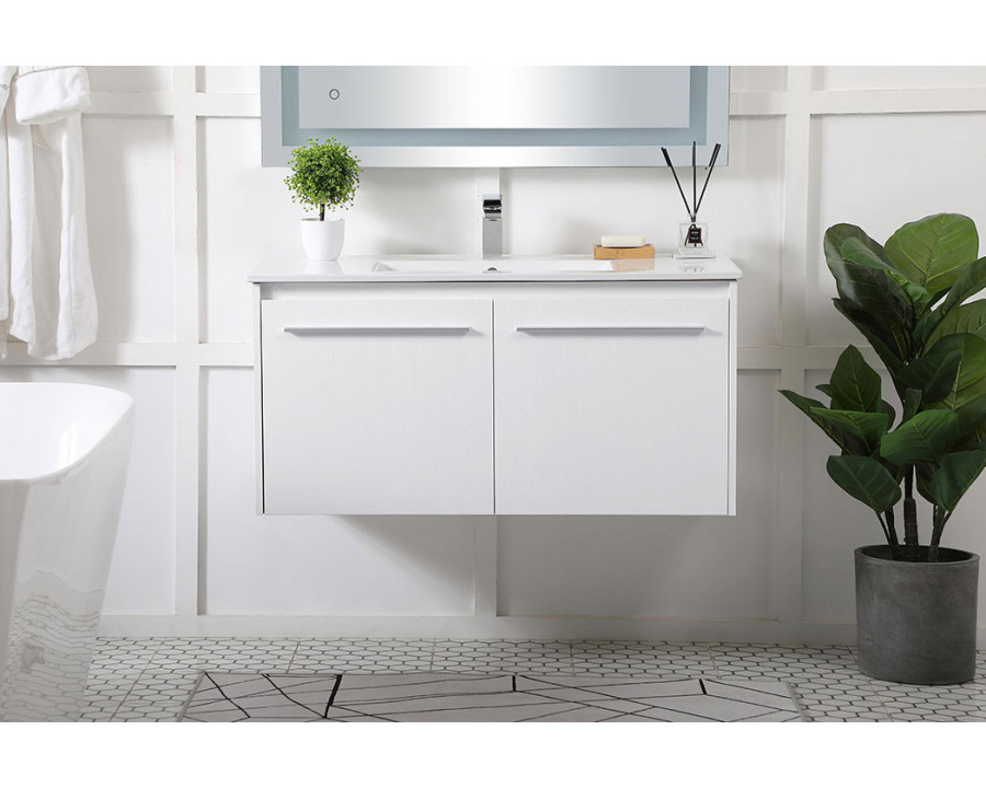 Elegant Bathroom Vanity - White, L 40" (VF45040WH)