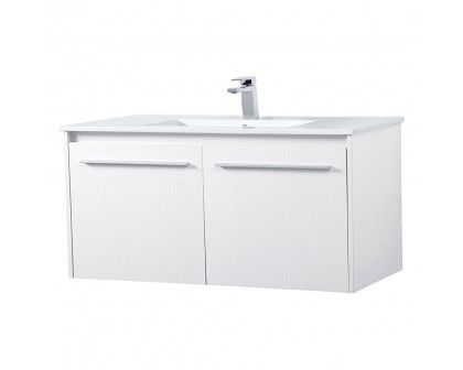 Elegant Bathroom Vanity - White, L 40" (VF45040WH)