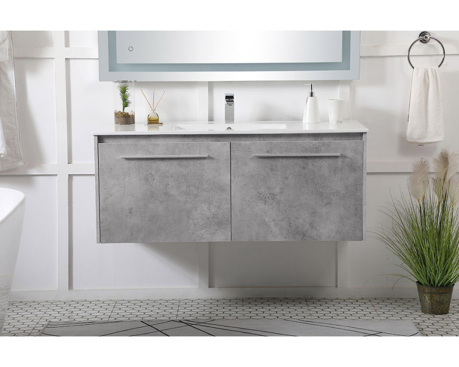 Elegant Bathroom Vanity - Concrete Gray, L 48" (VF45048CG)