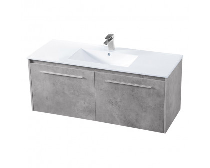 Elegant Bathroom Vanity - Concrete Gray, L 48" (VF45048CG)