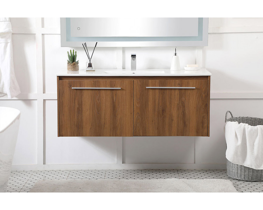 Elegant Bathroom Vanity - Walnut Brown, L 48" (VF45048WB)