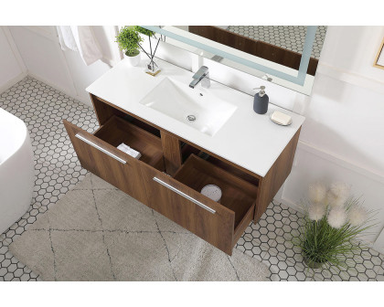 Elegant Bathroom Vanity - Walnut Brown, L 48" (VF45048WB)