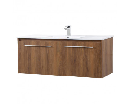 Elegant Bathroom Vanity - Walnut Brown, L 48" (VF45048WB)