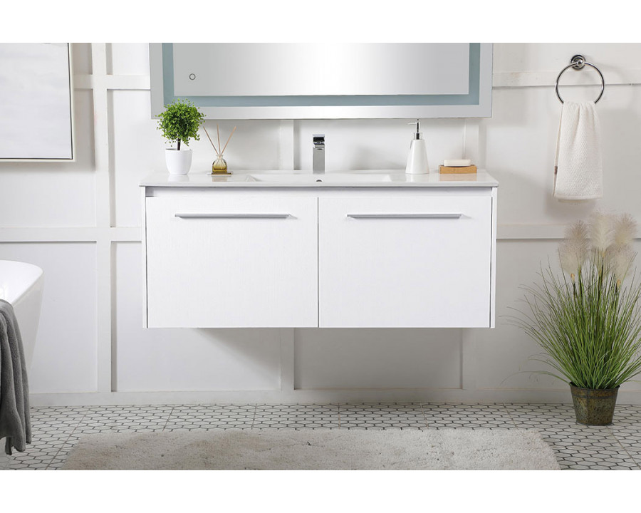 Elegant Bathroom Vanity - White, L 48" (VF45048WH)