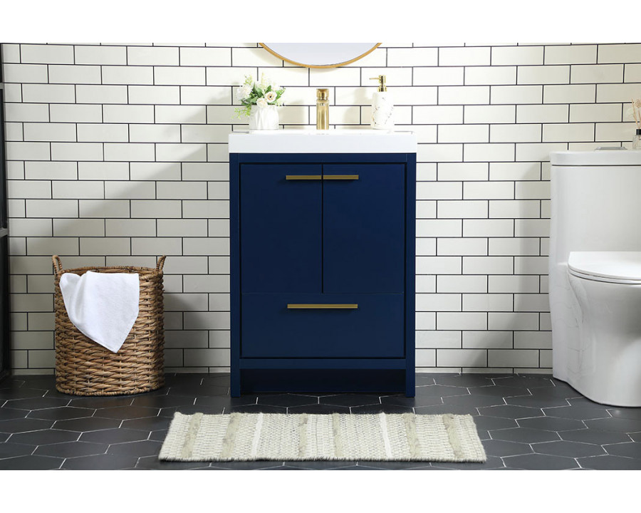 Elegant Bathroom Vanity - Blue, L 24" (VF46024MBL)