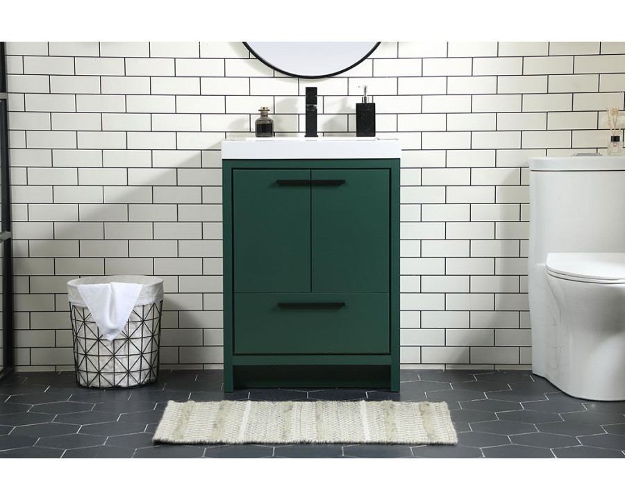 Elegant Bathroom Vanity - Green, L 24" (VF46024MGN)