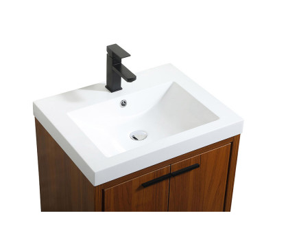 Elegant Bathroom Vanity - Teak, L 24" (VF46024MTK)