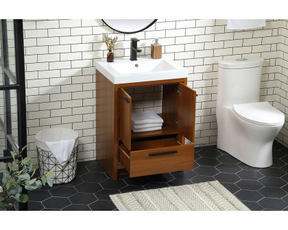 Elegant Bathroom Vanity - Teak, L 24" (VF46024MTK)