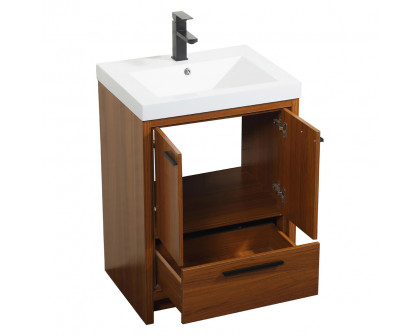 Elegant Bathroom Vanity - Teak, L 24" (VF46024MTK)