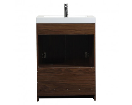 Elegant Bathroom Vanity - Walnut, L 24" (VF46024MWT)