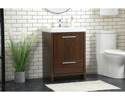 Elegant Bathroom Vanity - Walnut, L 24" (VF46024MWT)