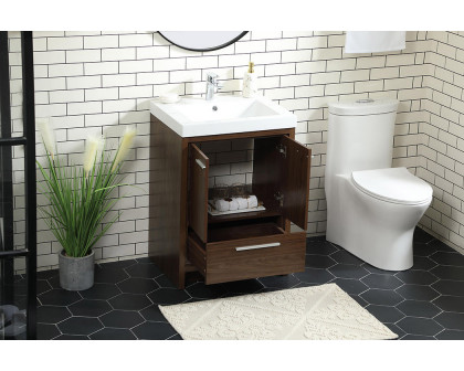 Elegant Bathroom Vanity - Walnut, L 24" (VF46024MWT)