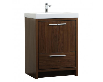 Elegant Bathroom Vanity - Walnut, L 24" (VF46024MWT)