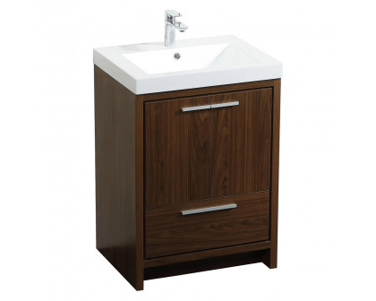 Elegant Bathroom Vanity - Walnut, L 24" (VF46024MWT)