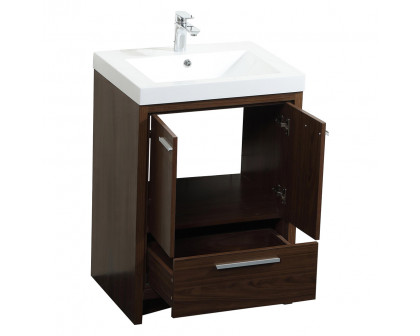 Elegant Bathroom Vanity - Walnut, L 24" (VF46024MWT)