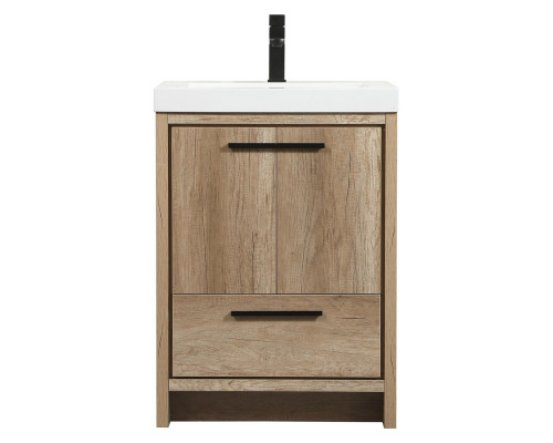 Elegant Bathroom Vanity - Natural Oak, L 24" (VF46024NT)