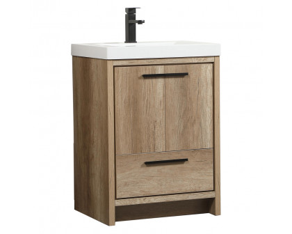 Elegant Bathroom Vanity - Natural Oak, L 24" (VF46024NT)