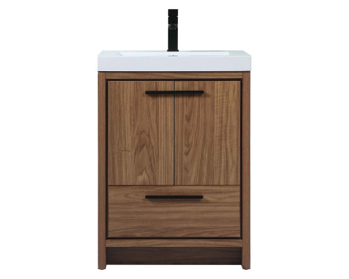 Elegant Bathroom Vanity - Walnut Brown, L 24" (VF46024WB)