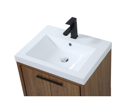 Elegant Bathroom Vanity - Walnut Brown, L 24" (VF46024WB)