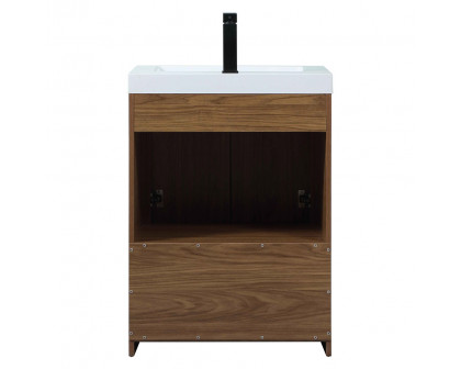 Elegant Bathroom Vanity - Walnut Brown, L 24" (VF46024WB)