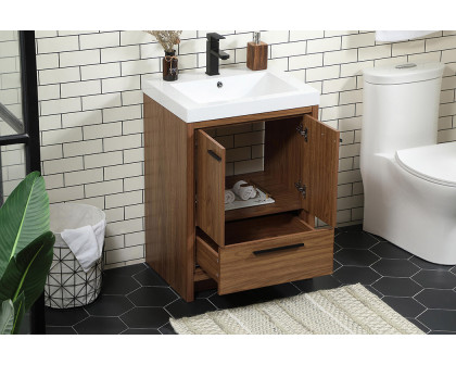 Elegant Bathroom Vanity - Walnut Brown, L 24" (VF46024WB)