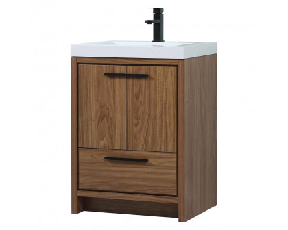 Elegant Bathroom Vanity - Walnut Brown, L 24" (VF46024WB)