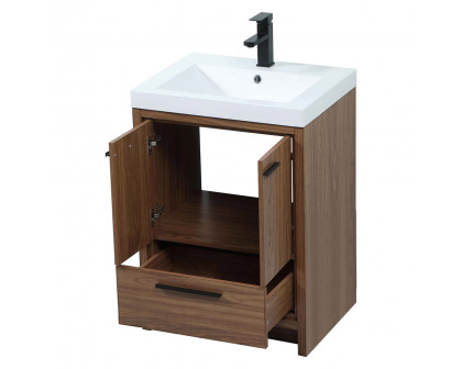 Elegant Bathroom Vanity - Walnut Brown, L 24" (VF46024WB)