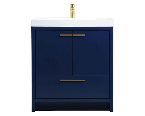 Elegant Bathroom Vanity - Blue, L 30" (VF46030MBL)