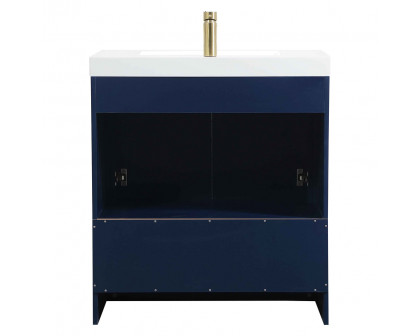 Elegant Bathroom Vanity - Blue, L 30" (VF46030MBL)