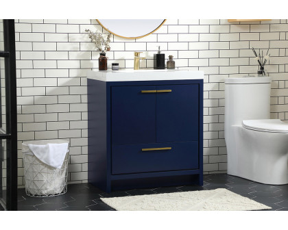 Elegant Bathroom Vanity - Blue, L 30" (VF46030MBL)