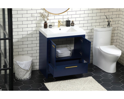 Elegant Bathroom Vanity - Blue, L 30" (VF46030MBL)