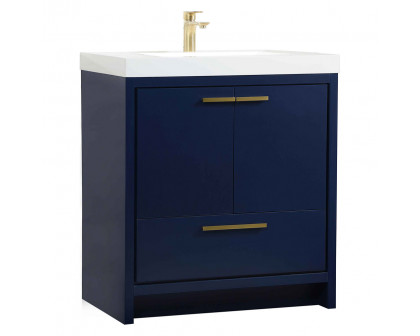 Elegant Bathroom Vanity - Blue, L 30" (VF46030MBL)