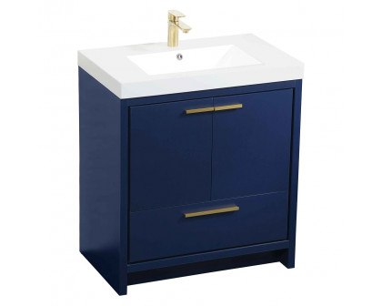 Elegant Bathroom Vanity - Blue, L 30" (VF46030MBL)