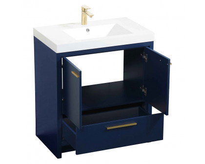 Elegant Bathroom Vanity - Blue, L 30" (VF46030MBL)