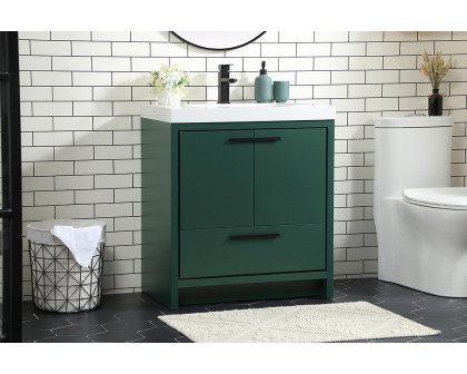 Elegant Bathroom Vanity - Green, L 30" (VF46030MGN)