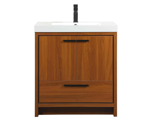 Elegant Bathroom Vanity - Teak, L 30" (VF46030MTK)