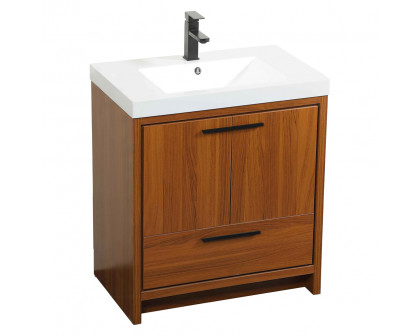 Elegant Bathroom Vanity - Teak, L 30" (VF46030MTK)