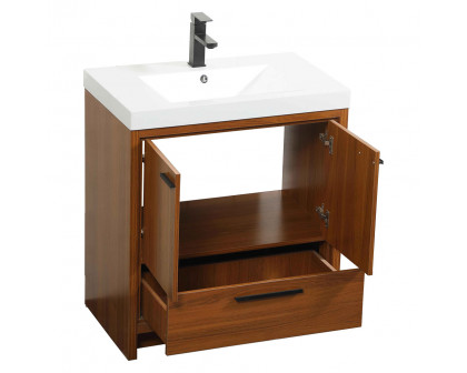 Elegant Bathroom Vanity - Teak, L 30" (VF46030MTK)