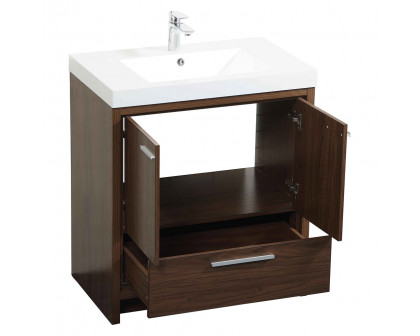 Elegant Bathroom Vanity - Walnut, L 30" (VF46030MWT)