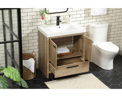 Elegant Bathroom Vanity - Natural Oak, L 30" (VF46030NT)