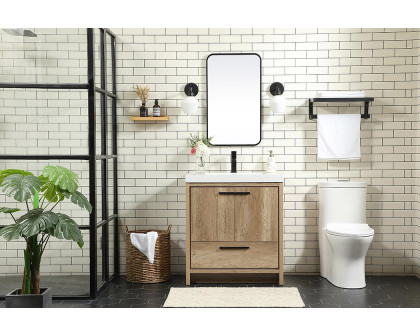 Elegant Bathroom Vanity - Natural Oak, L 30" (VF46030NT)