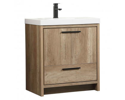 Elegant Bathroom Vanity - Natural Oak, L 30" (VF46030NT)